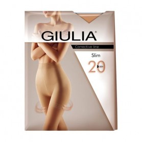Колготки женские Giulia Slim классические, с подтягивающими шортиками, 20 DEN, Tabaco, размер 2