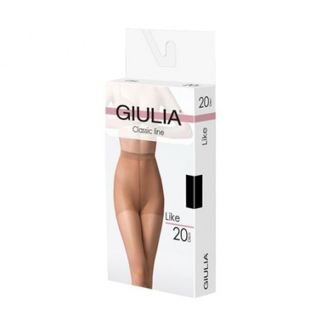 Колготки женские Giulia Like классические, с шортиками, 20 DEN, Nero, размер 5 (Smart Box)