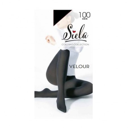 Колготки женские Siela Velour, 100 DEN, Nero, размер 2