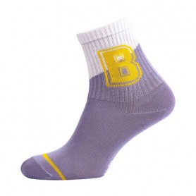 Носки женские Siela RT1322-113 В, высокие, спортивные, лилово-белые, размер 36-39