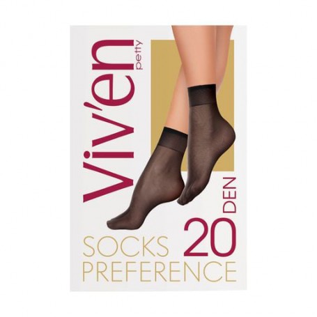 Носки женские Viv'en petty Preference Socks, 20 DEN, черные, 2 пары