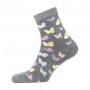 Носки женские Siela RT1312-050 высокие, серые с бабочками, размер 36-39