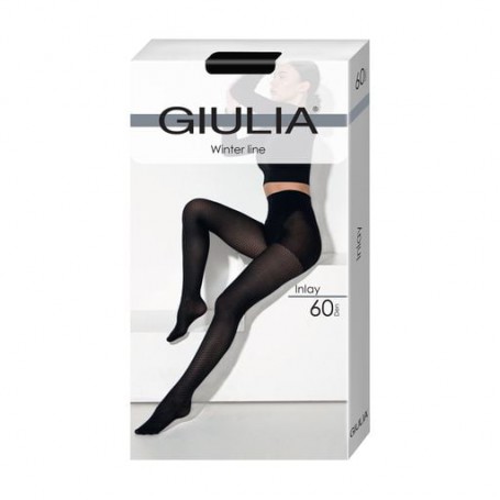 Колготки женские Giulia Inlay с шортиками, 60 DEN, Nero, размер 2