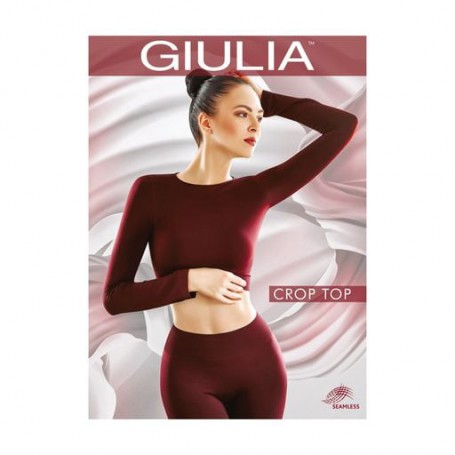 Спортивный топ женский Giulia Crop Top с длинным рукавом, Nero, размер L/XL