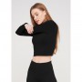 Спортивный топ женский Giulia Crop Top с длинным рукавом, Nero, размер L/XL