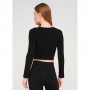 Спортивный топ женский Giulia Crop Top с длинным рукавом, Nero, размер L/XL