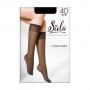 Гольфы женские Siela Comfort 40 DEN, Nero, безразмерные (2 пары)