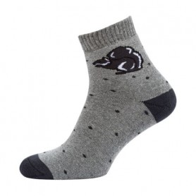 Носки женские Siela RT1212-100 высокие, классические, махровые, серые с белкой, размер 39-42