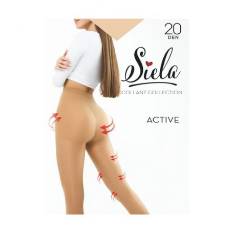 Колготки женские Siela Active с шортиками, 20 DEN, Daino, размер 4