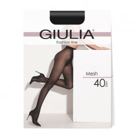 Фантазийные колготки женские Giulia Fashionista без шортиков, 40 DEN, Nero, размер 4