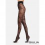 Фантазийные колготки женские Giulia Fashionista без шортиков, 40 DEN, Nero, размер 4