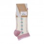 Носки женские AmiGA короткие, бежевые с пудровыми цветами, размер 23-25