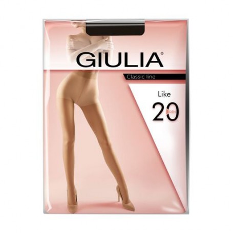 Колготки женские Giulia Like классические, с шортиками, 20 DEN, Nero, размер 4