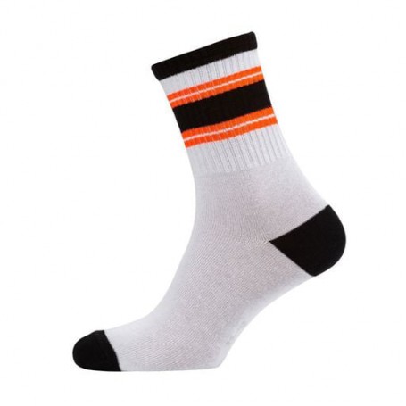 Носки женские Siela RT1322-057 высокие, спортивные, полоска, белые, размер 39-42