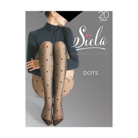 Колготки женские Siela Dots, 20 DEN, Nero, размер 3