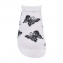Носки женские AmiGA Черная бабочка, укороченные, белые, размер 23-25