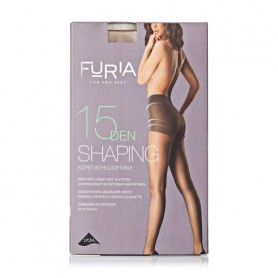 Колготки женские Furia с корректирующими шортиками, 15 DEN, черные, размер 4