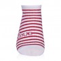 Носки женские AmiGA Love спортивные, белые в рубчик, размер 23-25