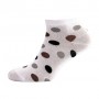 Носки женские Siela RT1312-136 короткие, белые с кружочками, размер 39-42