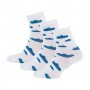 Набор носков женских Siela RT1312-199 высокие, белые с тучками, размер 36-39, 3 пары
