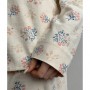 Пижамный комплект женский Twins Веточка, фланель, брюки и кофта, молочный, размер S (14006)