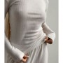 Лонгслив Twins рибана, молочный, без пуговицы, размер S (14112)