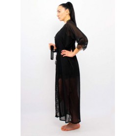 Халат батал Ghazel 17111-101/88 Чорний 56 (1009434)