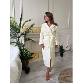Халат женский махровый M Молочный (П4К-al-halat-009-02) (1006528)