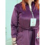 Велюровый халат батал женский 50 XL фиолетовый (П4К-batal-velur-005) (1000521)