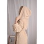 Халат махровый с капюшоном женский на запах Бежевый L (1006594)
