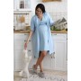 Халат-кімоно для вагітних Yula mama Violet NW-4.9.3 S Блакитний (22440) (1006171)