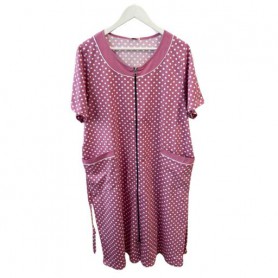 Халат женский хлопковый розовый Горошек 6XL Samo TKH1 (1049792)