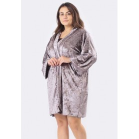 Халат Крісті Батал Ghazel 17111-80/88 Фуксія 56 (1009442)