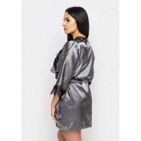 Халат Клара Ghazel 17111-08 Сірий/Чорний 44 (1008292)