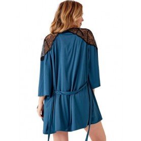 Халат жіночий Gossard VIP Confession 19513 XS Black Teal (5053014909130) (1006168)