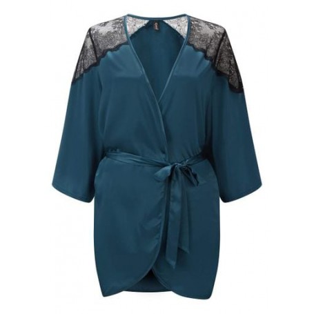 Халат жіночий Gossard VIP Confession 19513 XL Black Teal (5053014924720) (1006167)
