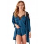 Халат жіночий Gossard VIP Confession 19513 XL Black Teal (5053014924720) (1006167)