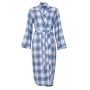 Халат жіночий Cyberjammies Stella 4620 12 M Білий у синю клітку (5051877322768) (1025595)