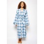 Халат жіночий Cyberjammies Stella 4620 12 M Білий у синю клітку (5051877322768) (1025595)