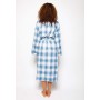 Халат жіночий Cyberjammies Stella 4620 12 M Білий у синю клітку (5051877322768) (1025595)