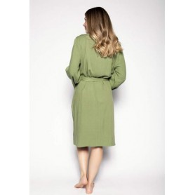 Халат жіночий Cyberjammies Natalie 4808 8 XS Зелений з малюнком в ялинку (5051877340190) (1025589)