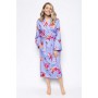 Халат жіночий Cyberjammies Carrie 9053 12/M Бузковий з квітковим принтом (5051877380196) (1026653)