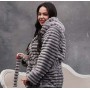 Банный махровый халат с капюшоном шарпей L-XL Серый (П4К-am-f-halat-002) (1041224)