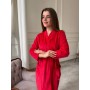 Велюровый халат для женщин с запахом Красный XL (F3102-3) (1028243)