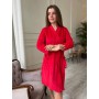 Велюровый халат для женщин с запахом Красный XL (F3102-3) (1028243)