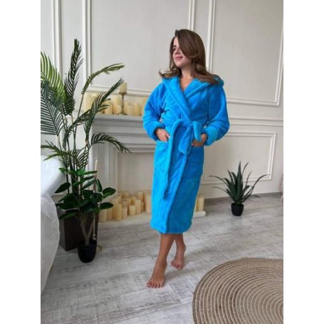 Халат женский махровый XL Голубой (П4К-al-halat-011-04) (1006572)