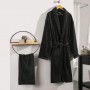 Халат xl Cotton Box Deluxe set+полотенце для лица антрацит хлопок/махра (9990215) (1043974)