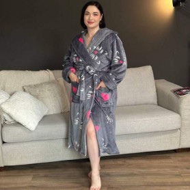 Халат женский плюшевый 54-58 р H18 Ananasko (978145)