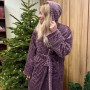 Халат женский плюшевый фиолетовый 58-60 р H50 Ananasko (1037423)