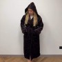 Халат унисекс плюшевый баклажановый 58-60 р H35 Ananasko (1027877)